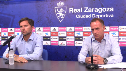Lalo Arantegui y Christian Lapetra durante la rueda de prensa.