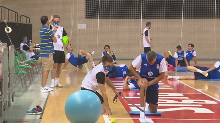 Imagen de un entrenamiento reciente de Fútbol Emotion Zaragoza.