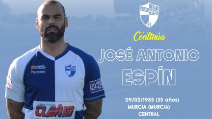 José Antonio Espín seguirá defendiendo la camiseta del CD Ebro.
