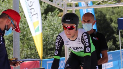Jaime Castrillo, en la salida del campeonato de España contrarreloj