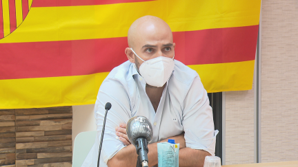 Luis Oliver, durante la rueda de prensa de esta mañana.