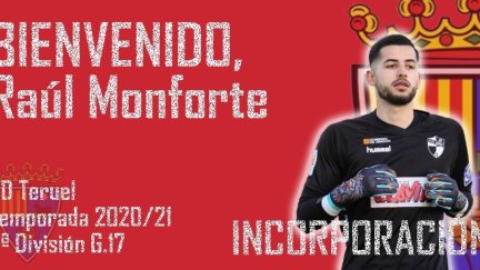Raúl Monforte, nuevo guardameta del CD Teruel