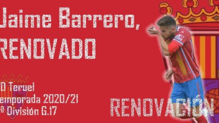 Jaime Barrero seguirá vistiendo la camiseta del CD Teruel la próxima temporada.