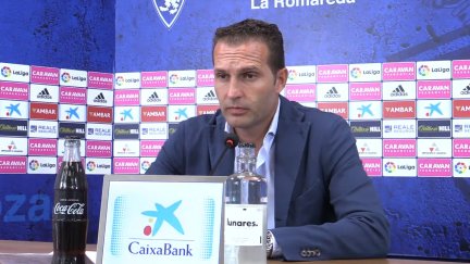 Rubén Baraja, el día de su presentación como nuevo entrenador del Real Zaragoza.