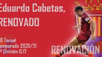Eduardo Cabetas seguirá liderando la zaga del CD Teruel una temporada más.