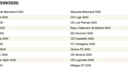 Primera Jornada Segunda División