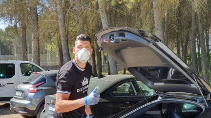 Rafa Mir durante las pruebas médicas