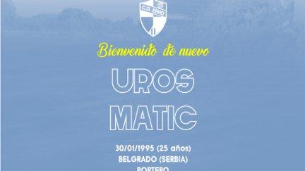 Uros Matic regresa al CD Ebro. Foto: CD Ebro.