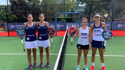 Mapi y Majo Sánchez Alayeto, antes de iniciarse su semifinal en el Sardegna Open.