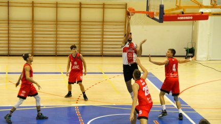 El Levitec Huesca durante el partido amistoso. Foto: Levitec Huesca.