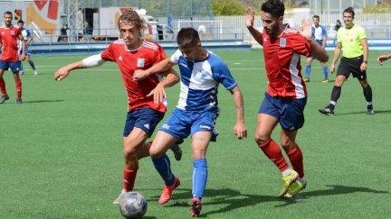 CD Ebro y SD Tarazona durante el encuentro de este sábado