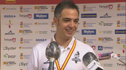 Miguel Rivera en su comparecencia posterior a la Supercopa.