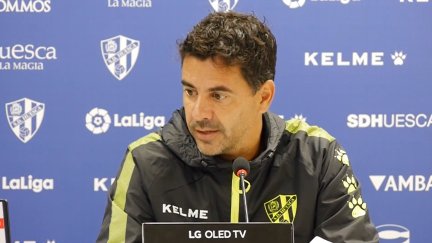 Míchel Sánchez en rueda de prensa