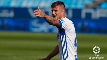Carlos Vigaray durante un encuentro con el Real Zaragoza