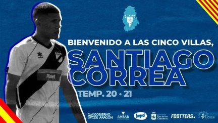 El uruguayo Santi Correa es el último fichaje de la SD Ejea.