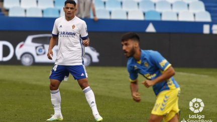 Gabriel Fernández 'Toro' durante un encuentro en La Romareda