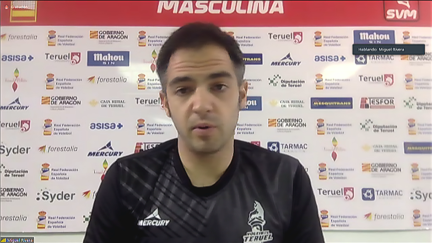 Migue Rivera durante la rueda de prensa.