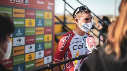 El ciclista Fernando Barceló durante La Vuelta. Foto: La Vuelta.