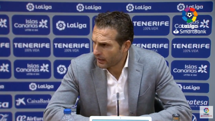 Rubén Baraja durante la rueda de prensa.