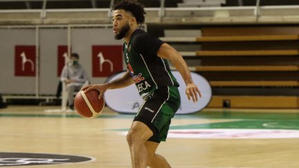 Olin Carter III, durante el encuentro disputado el pasado sábado ante Girona.