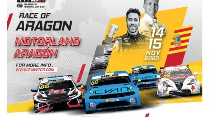 Cartel de la segunda prueba del Mundial de Turismos que acoge este año MotorLand Aragón.