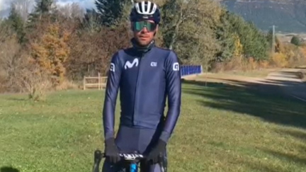 Jorge Arcas, con el uniforme de Movistar