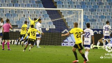 Celebración de un gol del Real Oviedo