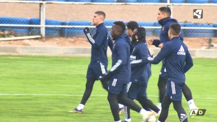 Buyla durante el entrenamiento de este sábado