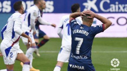 La SD Huesca durante un partido. Foto: LaLiga.