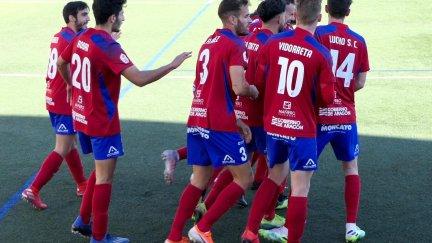 Los jugadores del Tarazona celebran el gol de 'Casi' el pasado domingo.