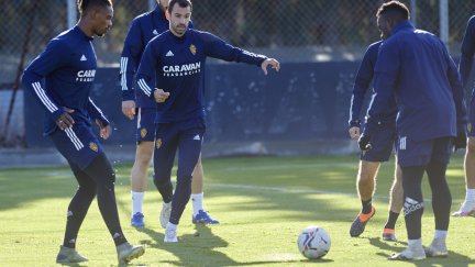 Imagen del entrenamiento de este viernes