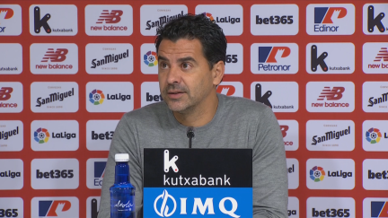Míchel Sánchez en rueda de prensa