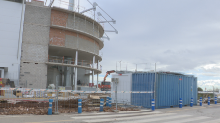 En la torre de Gol Sur (las obras de la imagen) es donde se ubicará el museo.