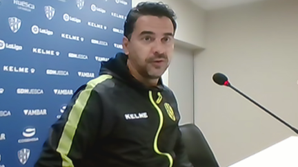 Míchel, durante la rueda de prensa.