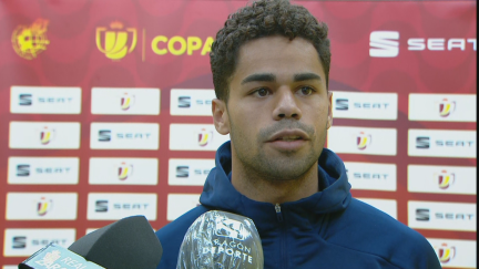Raí Nascimento, en la sala de prensa de Santo Domingo.