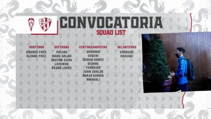 Convocatoria de Míchel Sánchez para el encuentro ante el Alcoyano