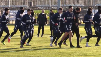 Imagen del entrenamiento de este miércoles