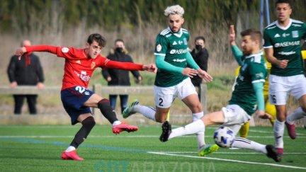 La SD Tarazona durante el partido ante Osasuna B. Foto: SD Tarazona.