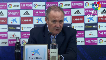 Juan Ignacio Martínez durante la rueda de prensa