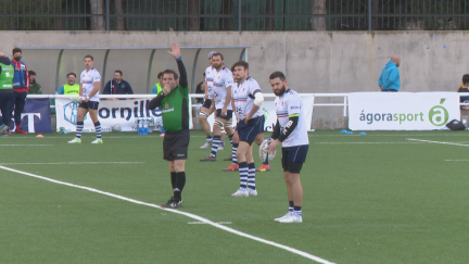 El Fénix Rugby en el momento de comenzar el encuentro frente al Akra