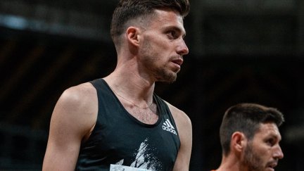 Carlos Mayo, en el Mitin Internacional de Catalunya.