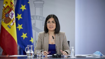 La ministra de Sanidad, Carolina Darias, informa de la evolución de la pandemia