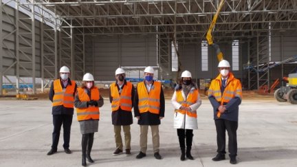 Consejeros del Gobierno de Aragón en el Aeropuerto de Teruel