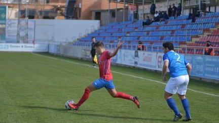 El CD Teruel durante un patido.