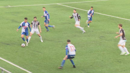 El CD Ebro durante el partido.