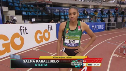 Salma Paralluelo, en su última carrera.