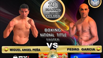 Cartel del combate de Miguel Ángel Peña