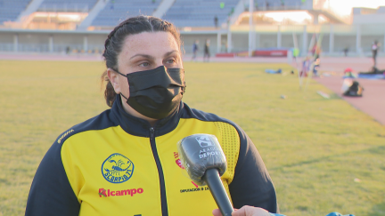 Vanesa Gil, hablando para Aragón Deporte.