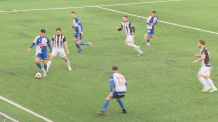 El CD Ebro durante un partido.
