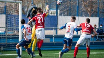Lance del partido entre CD Ebro y SD Tarazona. Imagen: SD Tarazona.